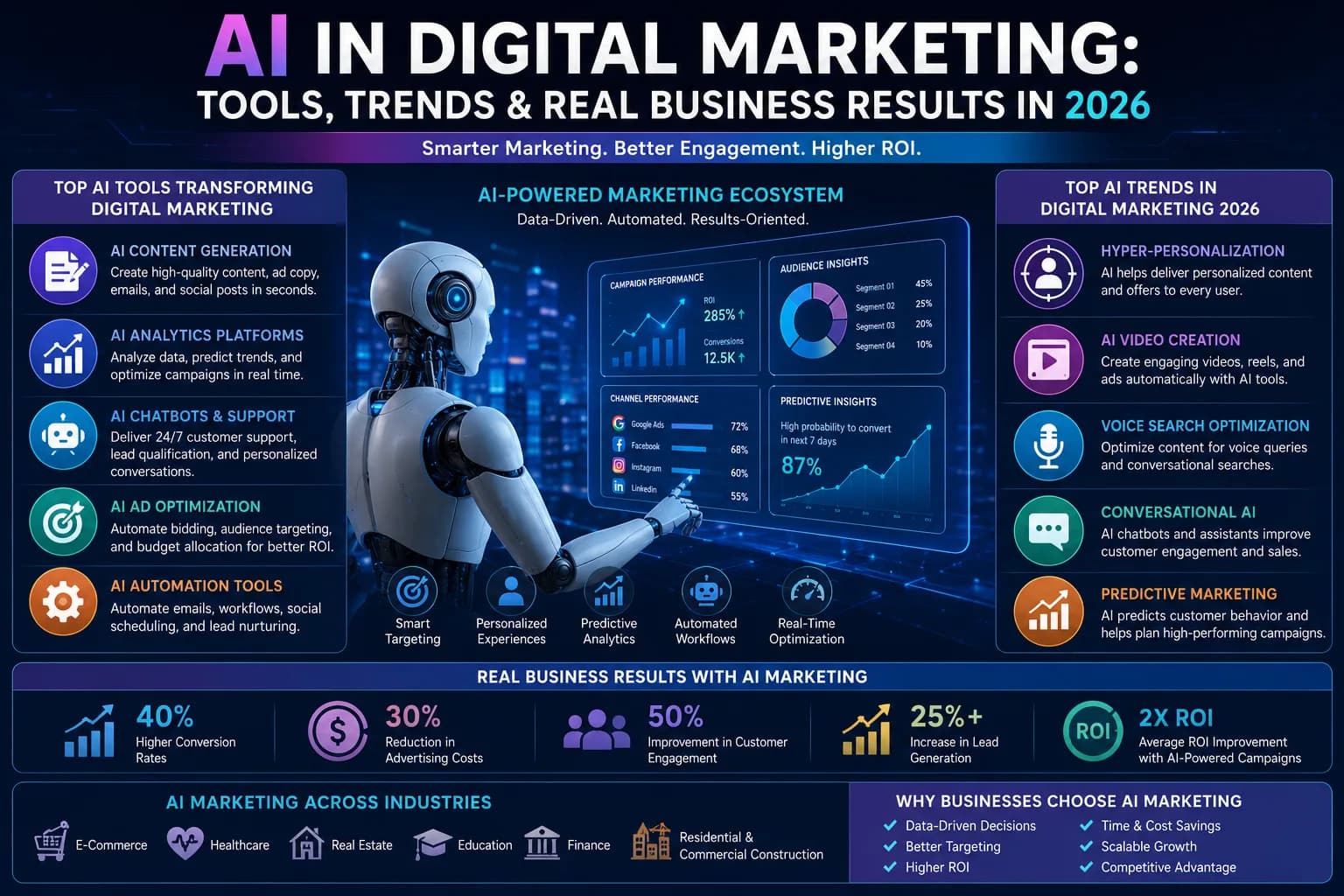 AI in Digital Marketing: Tools, Trends & Real Business Results in 2026