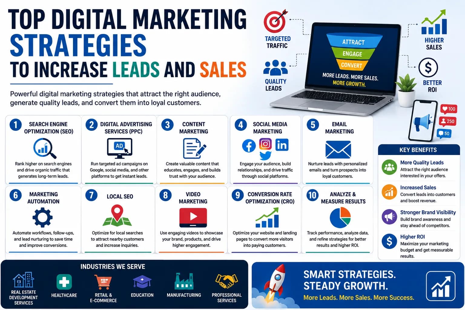 Top Digital Marketing Strategies to Increase Leads and Sales